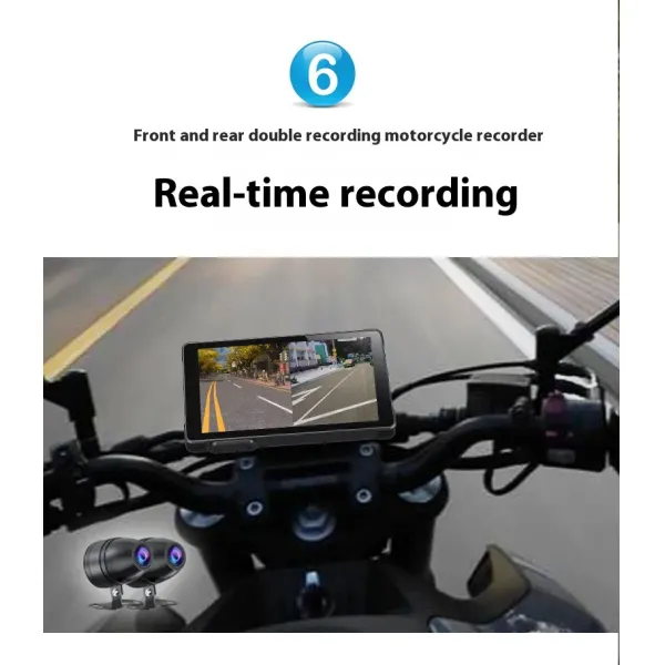 5.5 Inch Motorcycle Carplay Radio Navigation Android Auto Driving Recorder