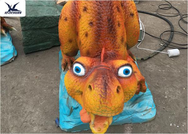 Animatronic Cartoon Realistic Dinosaur Models 2 Meters Long For Children Park Decoration