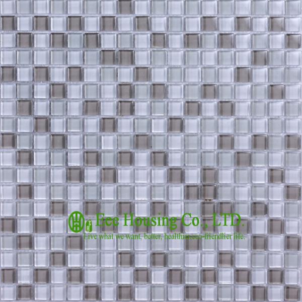 Glossy Glass Crystal Mosaic Tile For home decoration,China Glass mosaic tiles Factory