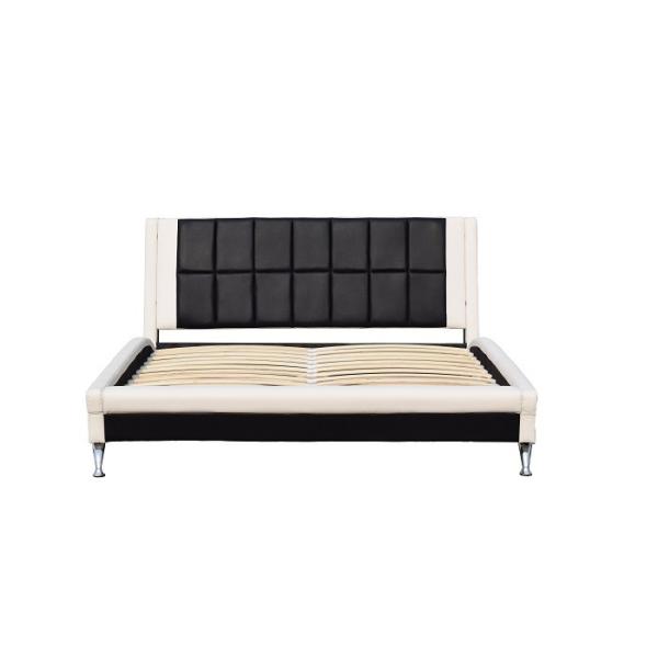 Muebles dobles del dormitorio del tamaño del marco de cuero de la cama de rey Upholstered Platform Faux
