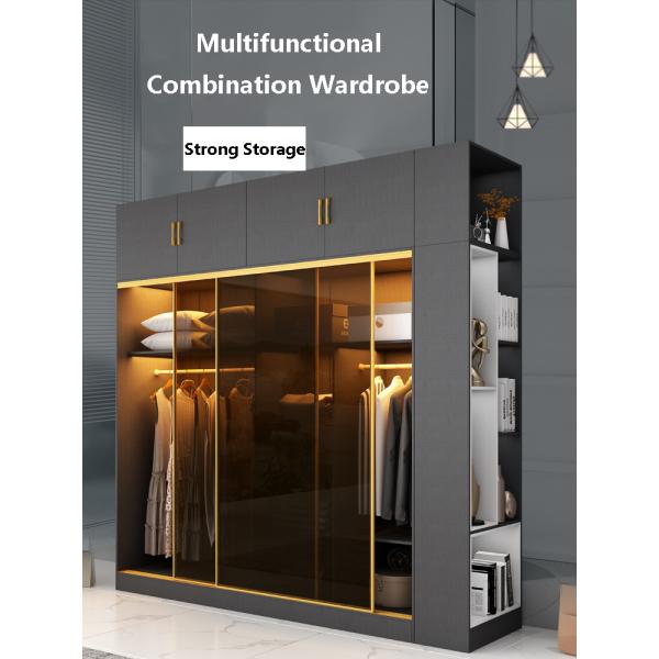 Modern Wooden Cabinet Sliding Door Bedroom Closet Wardrobe with E1 Manufactured Wood