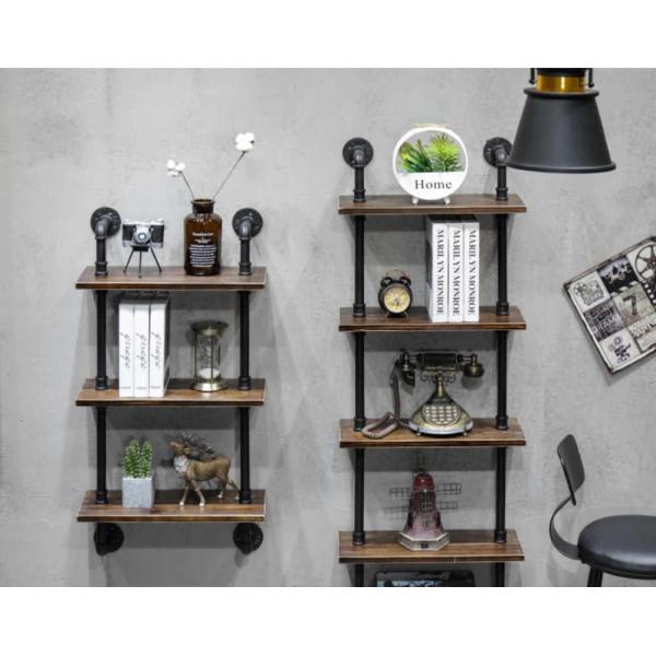 Домашнее убранство Хранение Рустический городской стальной трубы Стены Монтируемые полки скобки с 3/4 дюймов