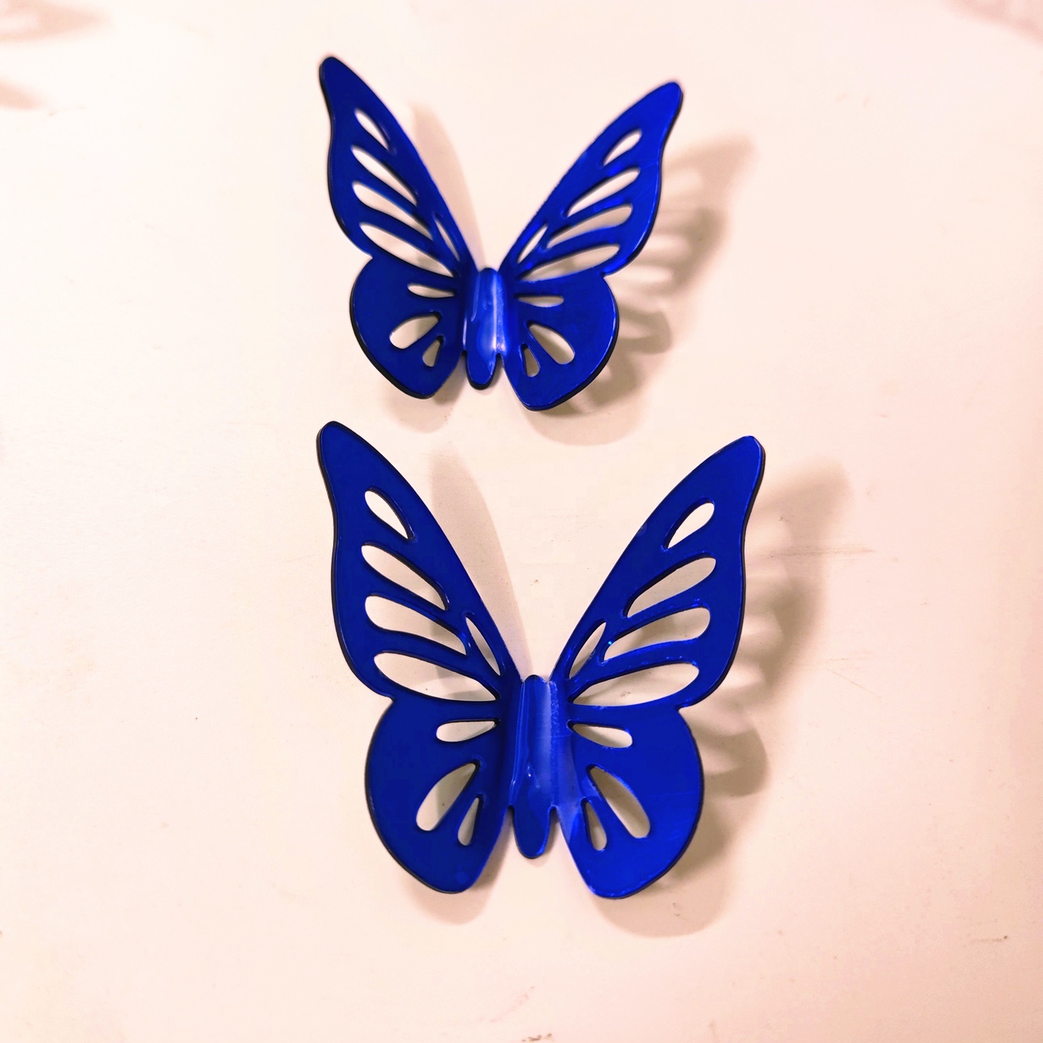 Custom DIY 3D Butterfly PMMA Acrylic Mirror Wall Stickers Self Adhesive Shatterproof Gold Silver Blue Purple Art Deco Home Wedding Wall Decor Wholesale
