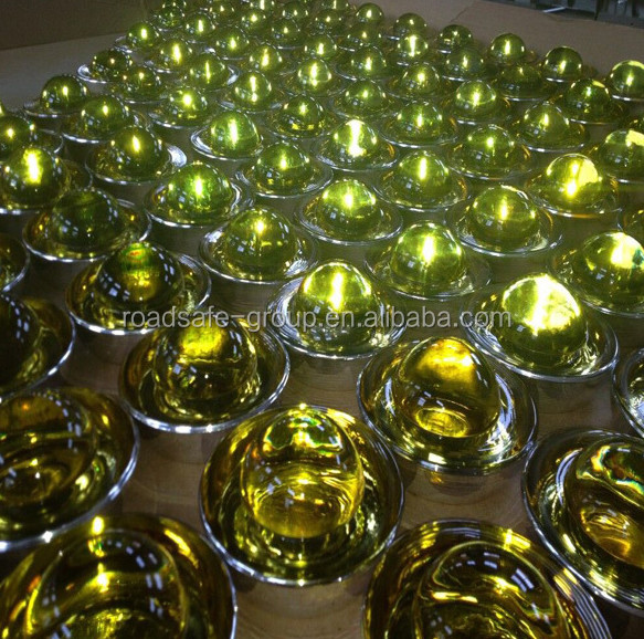 50mm Reflective Road Stud Cat Eye Marker with Durable Rubber Cover for Long Lasting Traffic Safety Applications