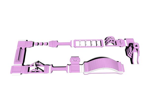 Sport Parks Inflatable Water Obstacles Pink 10m With Fun Challange