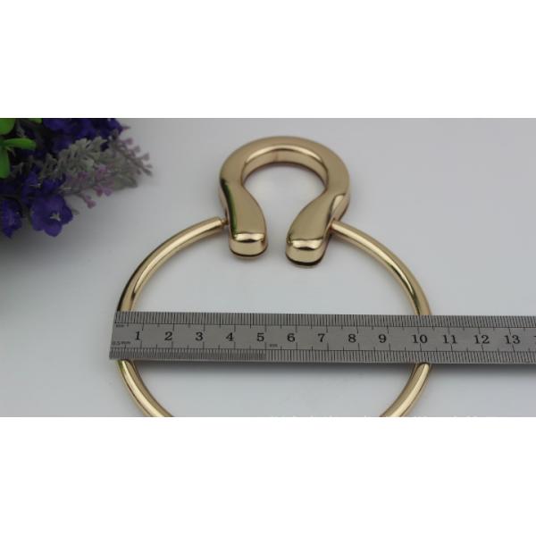Custom metal hardware accessories zinc alloy light gold purse leather low price handbag strap handle