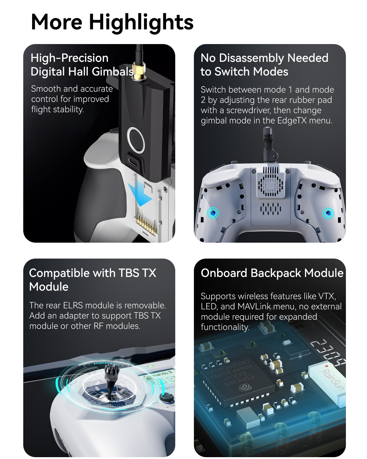 Hot IFlight Commando 8 Pro Dualband 2.4GHz + 900MHz Radio Transmitter Plastic FPV Remote Control For Drone Parts