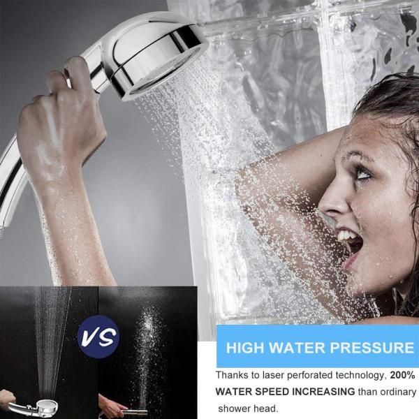 JK-2800 China sanitary ware factory supply three functions high water pressure hand shower chorme plated