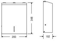 Stainless Steel Wall Mounted Towel Dispenser Lockable For Office Building