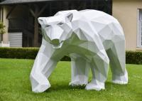 Sculpture extérieure en fibre de verre de grand ours pour le bâtiment/décoration publique