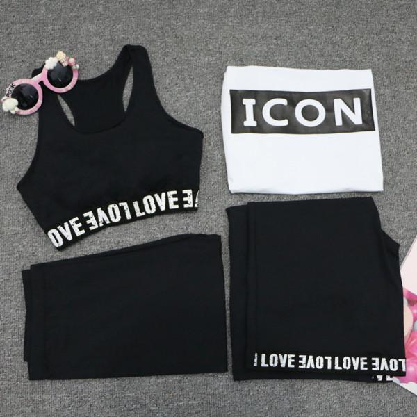 Womens Yoga Sets Five 5 Pieces Set Training Sports Sets Female Workout Clothes for Women Sportswear Gym Training Clothin