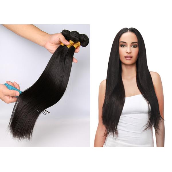 Silk Straight Natural Virgin Brazilian Hair , Unprocessed Human Hair 10
