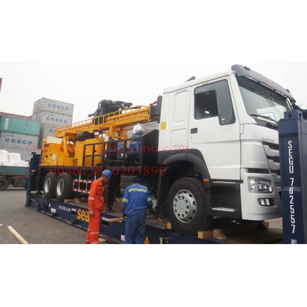 Rotary Mobile Borehole Drilling Machine , Truck Mounted Water Well Drilling Equipment