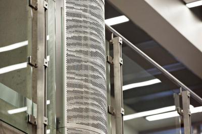 Powder Coating Aluminum Perforated  Panels For Column Cover/Cladding