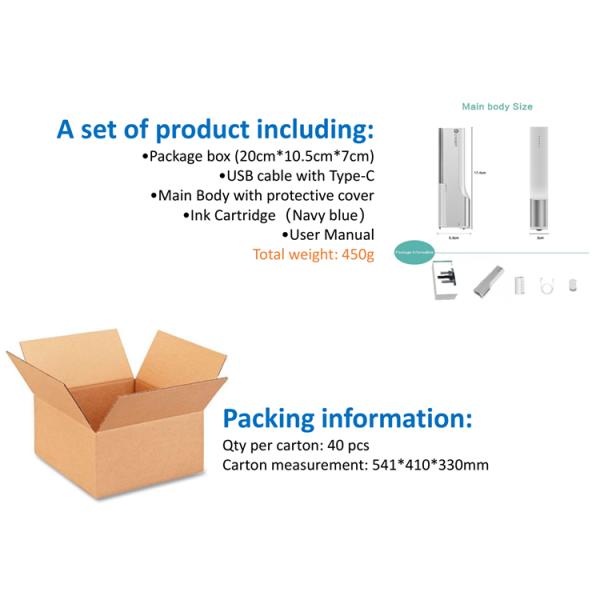 Quick Drying Ink Portable Semi-automatic Mini Inkjet Printpen for Industrial Printing