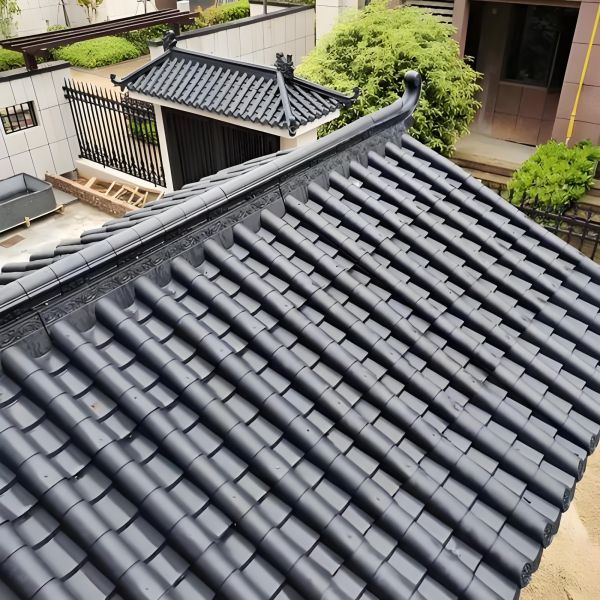 PP Plastic Thickened Synthetic Tile Roof Villa Antique Plastic Tile Building Roof Canopy Thermal Insulation Plastic Roof Tile