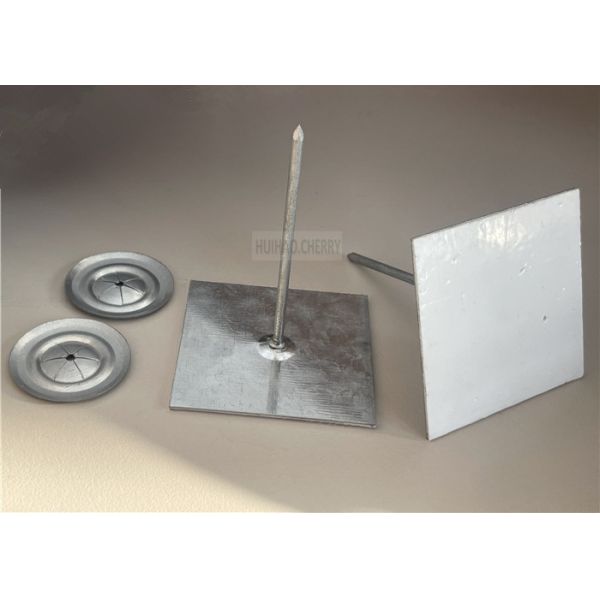 Zinc Plated Steel Wall Or Ceiling Insulation Pins And Washers (63mm Long) With Adhesive (Sticky) Base