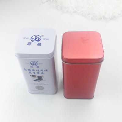 quadrado pequeno hermético preto portátil Tin Box da cor vermelha do ouro do chá 50G
