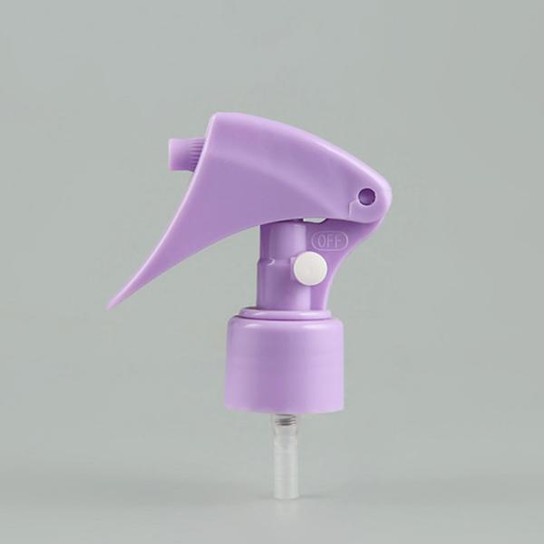 24mm Mini Trigger Sprayer 24/410 de plástico do roxo 20-410 com botão de fechamento