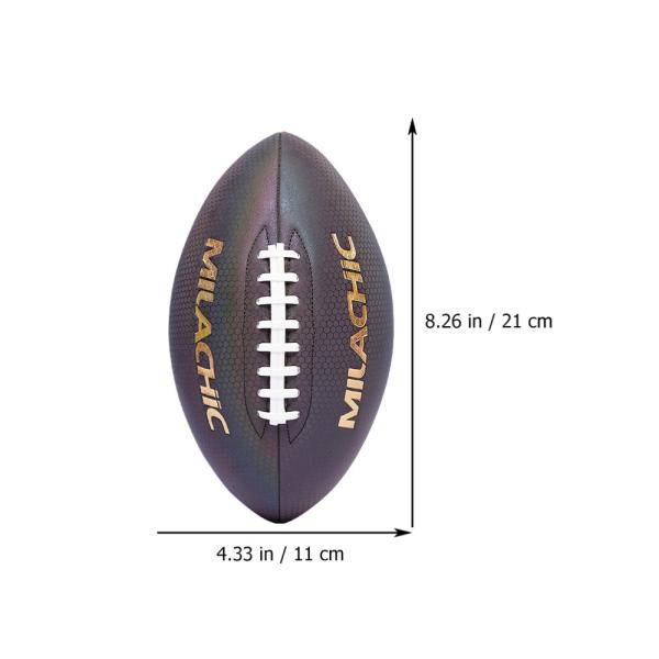 Holographic Glowing Reflective Football Luminous American Football Rugby Ball Size 9 6 3