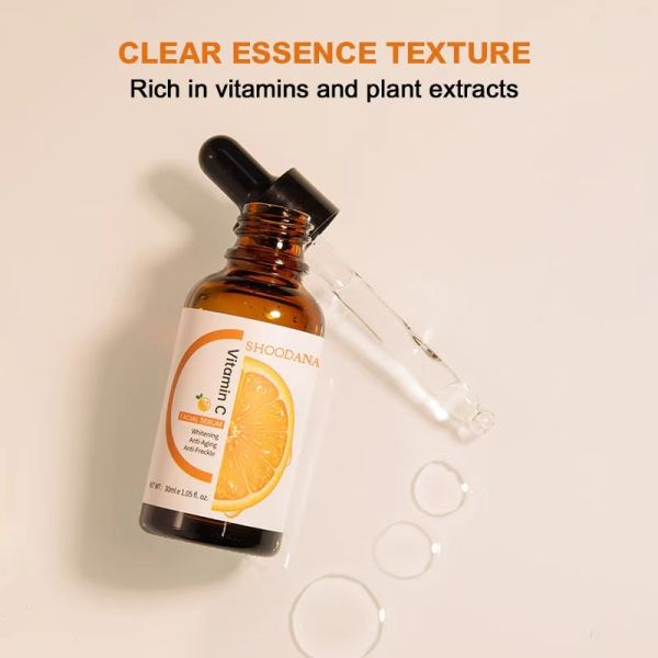Organic Face Care Serum 30ml Vitamin C & Hyaluronic Acid Anti-Wrinkle Whitening Brightening for Face