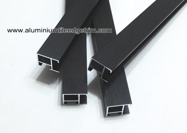 Brushed Black Aluminium Metal Picture Frames With 2 cm Flat Edge