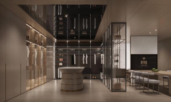 Customized Luxury Han Jade White Walk In Closet With Multiple Storage