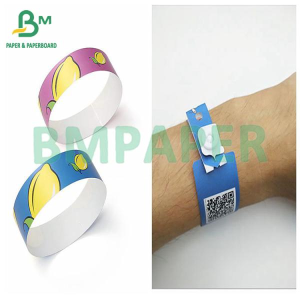 120gsm Medical Thermal Synthetic Paper Anti-bacterial And Anti-allergic Wristbands