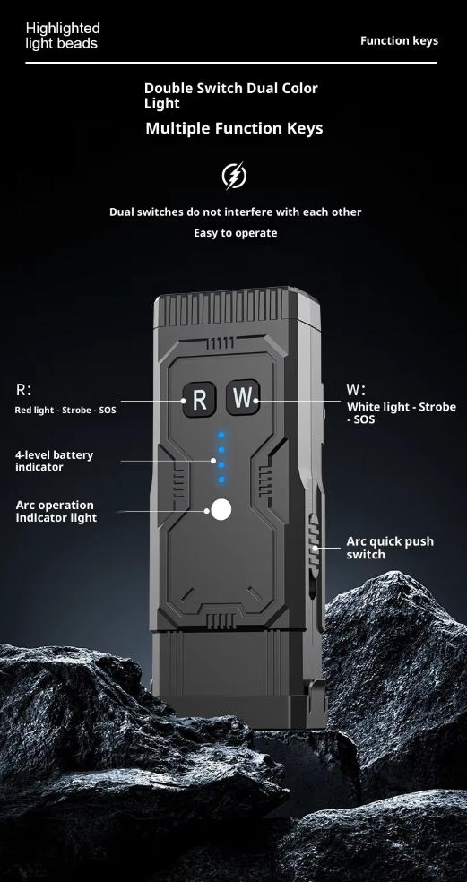 Portable High-brightness LED Flashlight with Strobe and Emergency Alarm Function Rechargeable Outdoor Safety Touch Wholesale