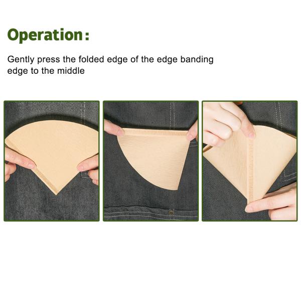 Sector Heat Seal Wood Pulp Disposable Coffee Filters Sustainable