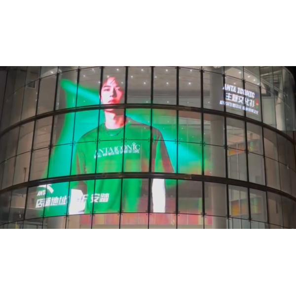 P6.5 Прозрачный светодиодный пленочный экран Внешний фронтный сервис Возможности творческого дизайна Многогранность Простая установка