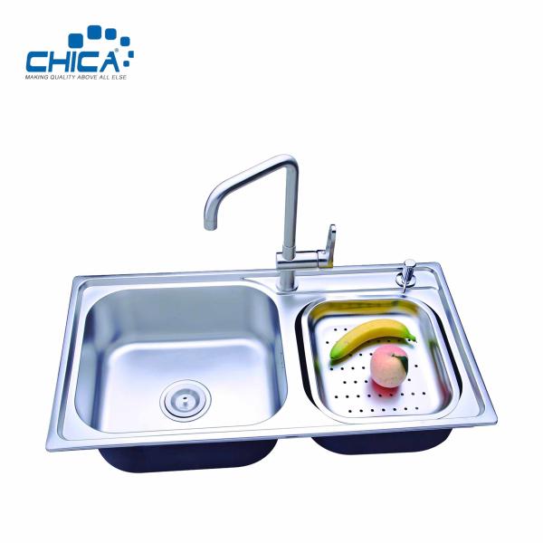 Double Bowl Kitchen Sink SUS304 Stainless Steel Kitchen Sink Press Kitchen Sink For RV