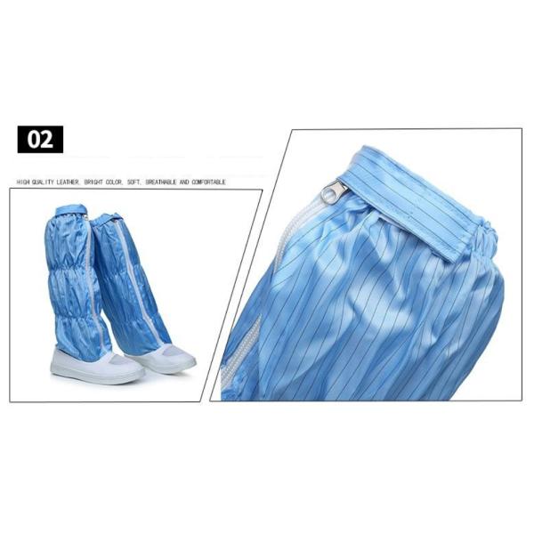 Противостатические ботинки сетки Высоко-трубки пылятся свободная от длинная трубка чистые ботинки пылятся свободные от ботинки безопасности для мастерской очищения