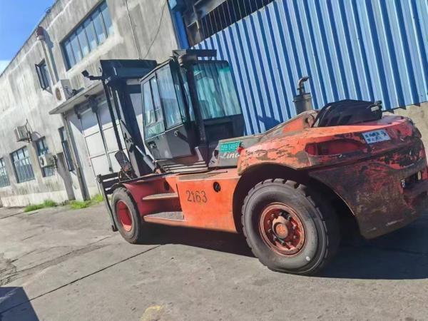All Terrain Linde 10-16 Ton Diesel Forklift Truck Manual Power Source Farms Core Components Engine Motor Rated Loading 15 16 Ton