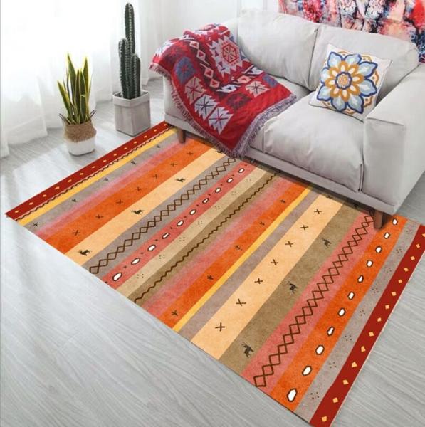 Bosmia Ethnic Style Rectangle Living Room / Hotel Floor Carpet With Special Style