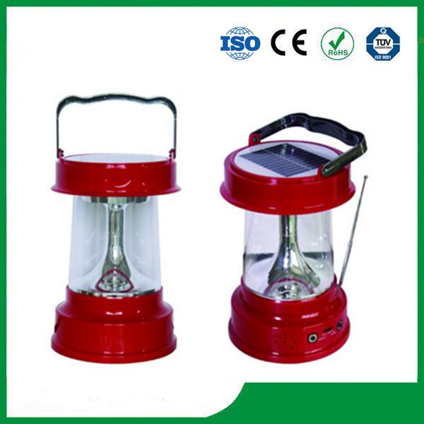 High quality portable solar led lantern with AM, FM radio, led light solar camping lantern for cheap sale