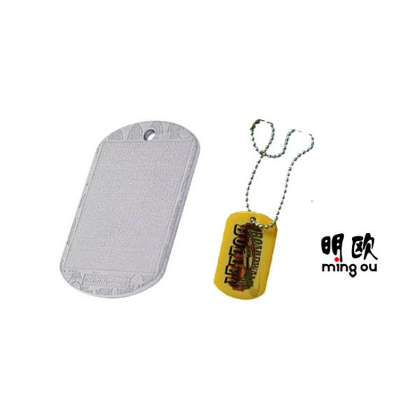 Silver Blank Customized Metal Dog Tags Engraved Logo Zinc Alloy Material