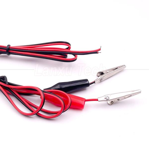 12v Black Red Electrical Test Leads Jumper Wire Alligator Crocodile Clips Cable