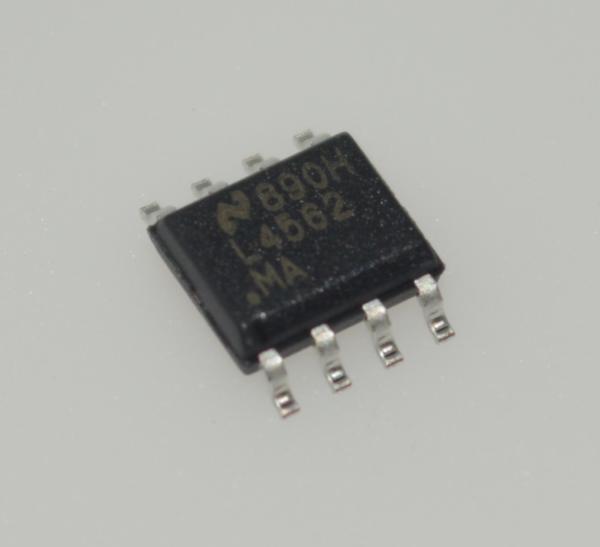 Noise Ultra-Low LM4562MAX Hi-Fi Audio Op Amp 2.7nV/√Hz 2.5MHz Ancho de banda 20V/μs Tasa de deslizamiento ±2.5 a ±17V Suministro 140dB CMRR 120dB PSRR SOIC-8 Paquete