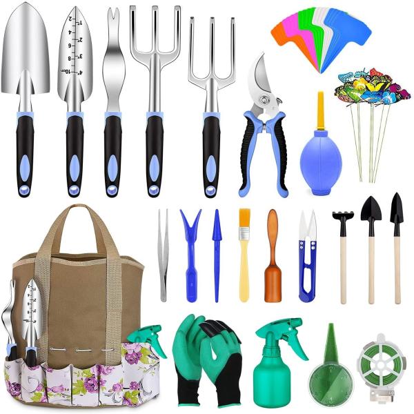82pcs Garden Tools Set with Extra Succulent Tools Set and Heavy Duty Gardening Tools Aluminum