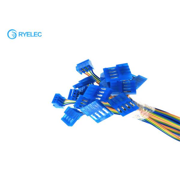 640470-4 MTA100 Blue Connector Custom Wire Harness RCPT 4 POS 26AWG Flat Ribbon Cable