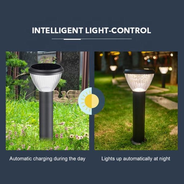 CE Certified Effective Solar Powered Bollard Lights Ouotdoor Lawn Lamp For Courtyard Villas