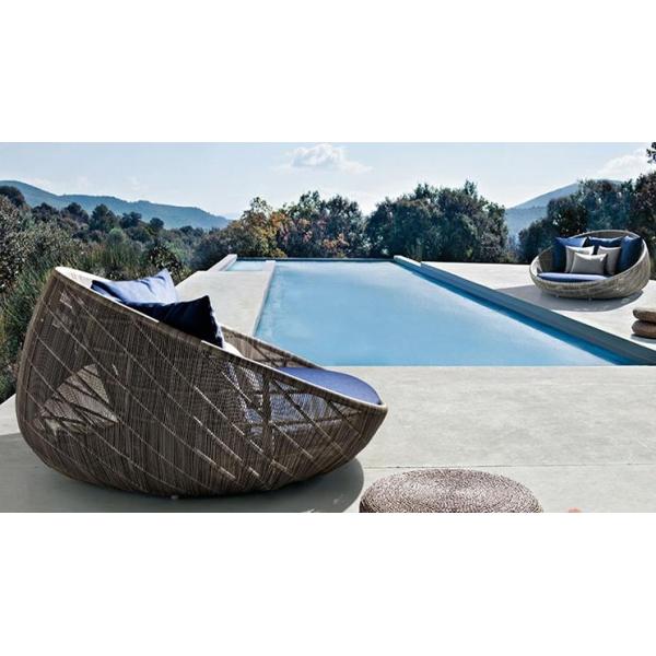 New Design PE Rattan Outdoor wicker Furniture Patio Garden Furniture Sofa Bed