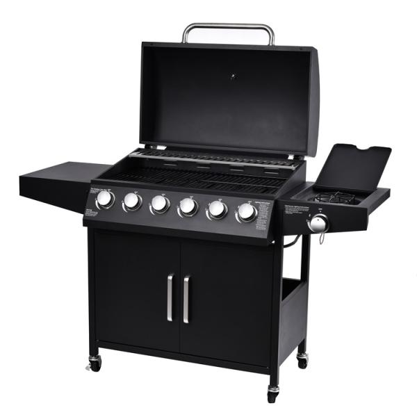 Grelha a gás de 149*55*109 cm e forno Bbq Grelha híbrida de aço inoxidável para churrasco ao ar livre