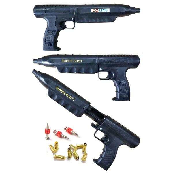 8.6mm Nail Barrel Dia. and 22 CAL Powder Loads Heavy-Duty Nail Gun for Hard Concrete