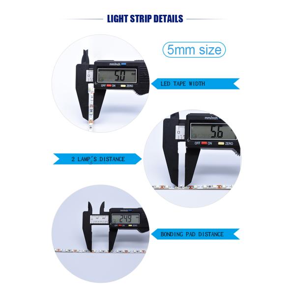 High Bright Dc12v 5v Thin Led Tape Cintas 4mm 5mm Flexible Warm White Red Blue Green 120led Luces Led 2835  Led Strip Light