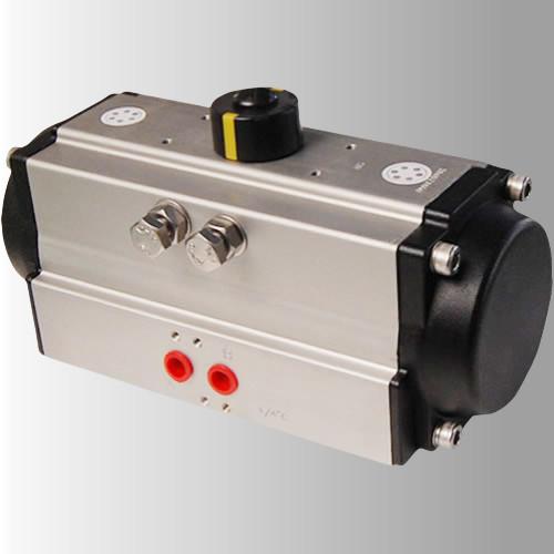 Silver Aluminum Body Pneumatic Valve Actuator DA Double Action Type AT32-AT400 Sizes