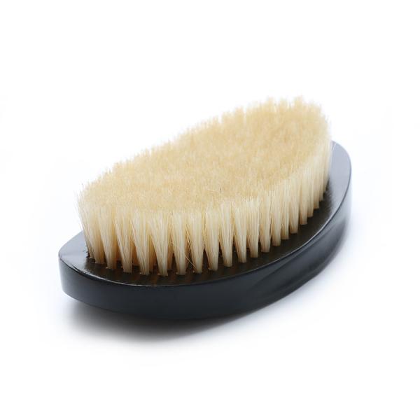 Pincel de onda de madeira preta extra suave Pincel de javali branco para estilo de crescimento do cabelo