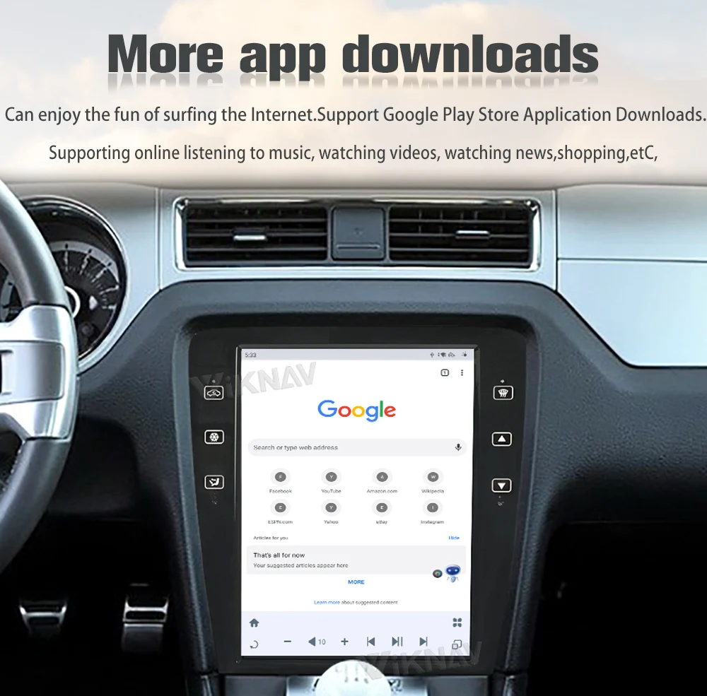 Viknav 12,1 дюймовый сенсорный экран 2009-2014 Mustang Ford Автомобильное радио Android Мультимедийный проигрыватель головный блок
