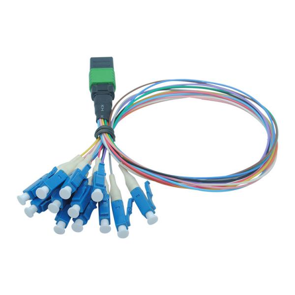 MPO MPO ao núcleo 0.9mm do cabo 12 do cabo de remendo do LC Singlemode